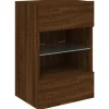 vidaXL TV-Wandschrank mit LED-Leuchten Braun Eichen-Optik 40x30x60,5cm* TV-Wände|Wohnwände