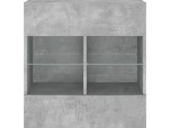 vidaXL TV-Wandschrank mit LED-Leuchten Betongrau 58,5x30x60,5 cm* Wohnwände