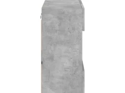 vidaXL TV-Wandschrank mit LED-Leuchten Betongrau 58,5x30x60,5 cm* Wohnwände