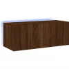 vidaXL TV-Wandschrank mit LED-Leuchten Braun Eichen-Optik 80x35x31 cm* Wohnwände