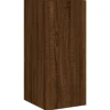 vidaXL TV-Wandschrank mit LED-Leuchten Braun Eichen-Optik 30,5x35x70cm