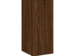vidaXL TV-Wandschrank mit LED-Leuchten Braun Eichen-Optik 30,5x35x70cm