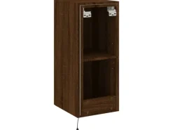 vidaXL TV-Wandschrank mit LED-Leuchten Braun Eichen-Optik 30,5x35x70cm