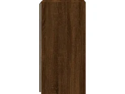 vidaXL TV-Wandschrank mit LED-Leuchten Braun Eichen-Optik 30,5x35x70cm