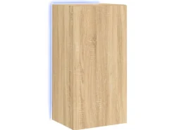 vidaXL TV-Wandschrank mit LED-Leuchten Sonoma-Eiche 40,5x35x80 cm* Wohnwände