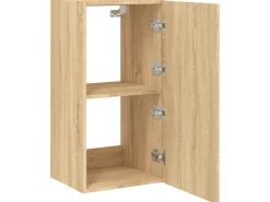 vidaXL TV-Wandschrank mit LED-Leuchten Sonoma-Eiche 40,5x35x80 cm* Wohnwände