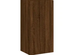 vidaXL TV-Wandschrank mit LED-Leuchten Braun Eichen-Optik 40,5x35x80cm