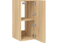 vidaXL TV-Wandschrank mit LED-Leuchten Sonoma-Eiche 30,5x35x70 cm* Wohnwände