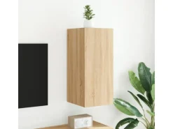 vidaXL TV-Wandschrank mit LED-Leuchten Sonoma-Eiche 30,5x35x70 cm* Wohnwände