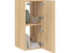 vidaXL TV-Wandschrank mit LED-Leuchten Sonoma-Eiche 30,5x35x70 cm* Wohnwände