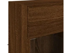 vidaXL TV-Wandschrank mit LED-Leuchten Braun Eichen-Optik 2