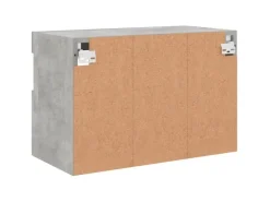 vidaXL TV-Wandschrank mit LED-Leuchten Betongrau 60x30x40 cm