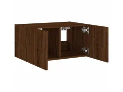 vidaXL TV-Wandschrank mit LED-Leuchten Braun Eichen-Optik 60x35x31 cm