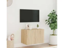 vidaXL TV-Wandschrank mit LED-Leuchten Sonoma-Eiche 60x35x41 cm* Wohnwände|TV-Wände