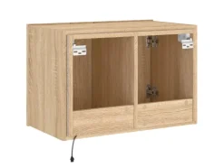 vidaXL TV-Wandschrank mit LED-Leuchten Sonoma-Eiche 60x35x41 cm* Wohnwände|TV-Wände