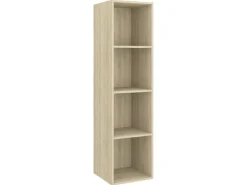 vidaXL TV-Wandschrank Sonoma-Eiche 37x37x142,5 cm Holzwerkstoff