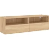 vidaXL TV-Wandschrank Sonoma-Eiche 100x30x30 cm Holzwerkstoff* Schweberegale|Wohnwände