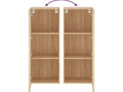 vidaXL TV-Wandschrank Sonoma-Eiche 40,5x30x102 cm Holzwerkstoff* Wohnwände