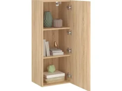 vidaXL TV-Wandschrank Sonoma-Eiche 40,5x30x102 cm Holzwerkstoff* Wohnwände