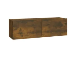 vidaXL TV-WandSchränke 2 Stk. Räuchereiche 100x30x30 cm Holzwerkstoff Modell 1
