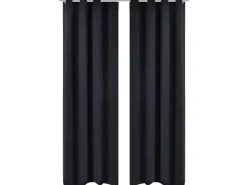 vidaXL Verdunkelungsvorhang mit Metallösen 270 x 245 cm Schwarz