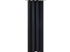 vidaXL Verdunkelungsvorhang mit Metallösen 270 x 245 cm Schwarz
