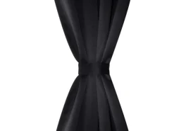 vidaXL Verdunkelungsvorhang mit Metallösen 270 x 245 cm Schwarz