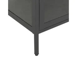 vidaXL Vitrine Anthrazit 90x40x180 cm Stahl und Gehärtetes Glas* Vitrinen