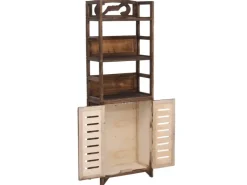 vidaXL Vitrine Dunkelbraun 46x24x140 cm Massivholz Paulownia* Vitrinen