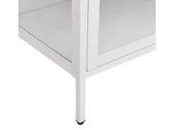 vidaXL Vitrine Weiß 90x40x180 cm Stahl und Gehärtetes Glas* Vitrinen