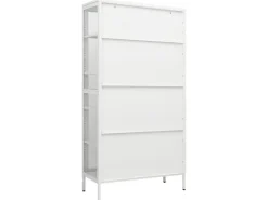 vidaXL Vitrine Weiß 90x40x180 cm Stahl und Gehärtetes Glas* Vitrinen