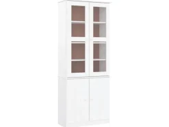 vidaXL Vitrinenschrank ALTA 77x35x186,5 cm Massivholz Kiefer 353950* Vitrinen