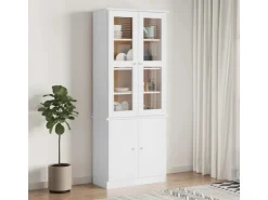 vidaXL Vitrinenschrank ALTA 77x35x186,5 cm Massivholz Kiefer 353950* Vitrinen