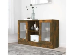 vidaXL Vitrinenschrank Räuchereiche 120x30,5x70 cm Holzwerkstoff 815627* Vitrinen