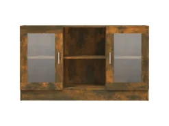 vidaXL Vitrinenschrank Räuchereiche 120x30,5x70 cm Holzwerkstoff 815627* Vitrinen
