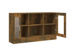vidaXL Vitrinenschrank Räuchereiche 120x30,5x70 cm Holzwerkstoff 815627* Vitrinen