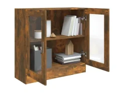 vidaXL Vitrinenschrank Räuchereiche 82,5x30,5x80 cm Holzwerkstoff* Vitrinen