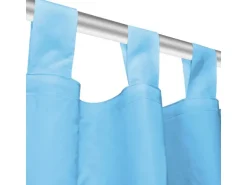 vidaXL Vorhänge Mikro-Satin 2 Stk mit Schlaufen 140 x 175 cm Türkis* Türvorhänge
