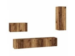 vidaXL Wand TV Schrank Set 4-Tlg 200 x 30 x 30 cm Holzwerkstoff 3393465