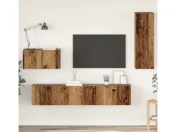 vidaXL Wand TV Schrank Set 4-Tlg 200 x 30 x 30 cm Holzwerkstoff 3393465