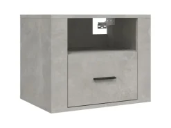 vidaXL Wand-Nachttisch Betongrau 50x36x40 cm