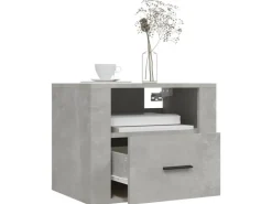 vidaXL Wand-Nachttisch Betongrau 50x36x40 cm