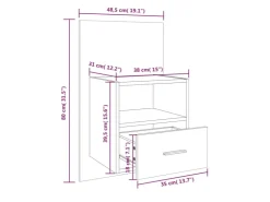 vidaXL Wand-Nachttisch Braun Eichen-Optik Holzwerkstoff Modell 1* Schweberegale