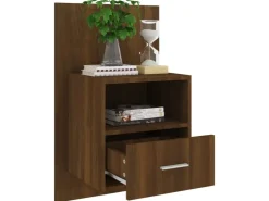 vidaXL Wand-Nachttisch Braun Eichen-Optik Holzwerkstoff Modell 1* Schweberegale