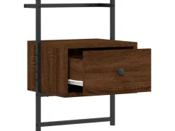 vidaXL Wand-Nachttisch Braun Eiche 35x30x51 cm Holzwerkstoff