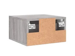 vidaXL Wand-Nachttisch Grau Sonoma 35x35x20 cm Modell 1* Schweberegale