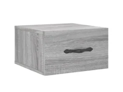 vidaXL Wand-Nachttisch Grau Sonoma 35x35x20 cm Modell 6