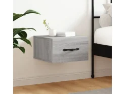 vidaXL Wand-Nachttisch Grau Sonoma 35x35x20 cm Modell 6