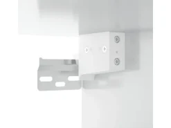 vidaXL Wand-Nachttisch Hochglanz-Weiß 34x30x20 cm