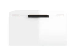 vidaXL Wand-Nachttisch Hochglanz-Weiß 34x30x20 cm